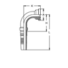 Фланец Interlock SAE, код 61, угол 90° CH2432FL90B DN=38
