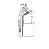 Фланец Interlock SAE, код 62, угол 45° CH3232FP45B DN=51