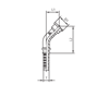 Фланец SAE, код 61, угол 45° 805201 DN=12
