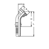 Фланец SAE, код 61, угол 45° CX2024FL45 DN=31,5