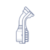 Фланец SAE, код 61, угол 45°, серия H HX1012FL45 DN=16