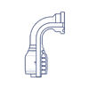 Фланец SAE, код 61, угол 90°, серия H HX2424FL90 DN=38