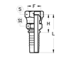Шестигранная гайка Nissan, BSP резьба, конус 60°, двойная, обжатая CX1212FGCP DN=19
