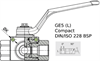 Кран 3-х ходовой шаровый BSP 1/4" DN 06 P=500 L-обр. compact с отверстиями для монтажа