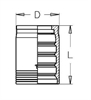 Муфта DN 32 4SP/R13/R15 CS с зачисткой