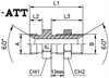 Соединение P BSP 1/4" BSP 1/4"-ATT