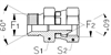 Соединение PF BSP 1/2" BSP 1/2"
