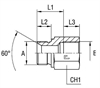 Соединение PF BSP 1/4" BSP 1/4" L43