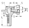 Фитинг DN 06 BSP (Г) 1/4 (90) compact