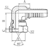 Фитинг DN 20 BSP (Г) 3/4 (90) compact