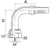 Фитинг DN 20 DKO-L (Г) 26x1.5 18 (90)  (обжатая гайка)