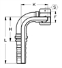 Фитинг DN 32 BSP (Г) 1.1/4 (90) CS