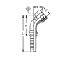 Фитинг DN 38 ORFS (Г) 2 (45) CS