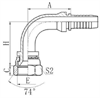 Фитинг DN 50 JIC (Г) 2.1/2 (90) накидная гайка