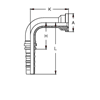 Фитинг DN 50 SFL 2 71.4 (90) CS удлинен. К=203