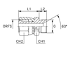 Соединение AS ORFS 1" BSP 1/2"