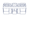 Соединение FH D06 ORFS 9/16 (обжатая гайка)