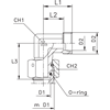 Соединение PN90 DL08 М14х1.5 DS08 M16x1.5
