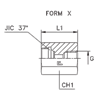Соединение для манометра BSP 1/4" D18-20 JIC 1.1/16"