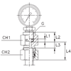 Штуцер DL08 BSP1/4" o-ring