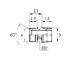 Штуцер FC BSP 3/8" NPT 1/2"