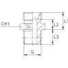 Штуцер FC DS08 BSPT 1/4" (корпус)
