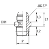 Штуцер FC JIC 1.5/8" NPT1"
