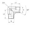 Штуцер FC90 BSP 1/4" NPT 1/4"