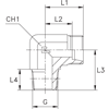 Штуцер FC90 DL10 BSPT 1/2" (корпус)