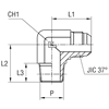 Штуцер FC90 JIC 3/4" NPT1/2"
