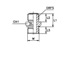 Штуцер FE D10 ORFS 11/16 - 18x1,5