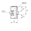 Штуцер FE D20 ORFS 1.3/16 - BSP 1