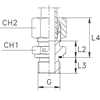 Штуцер FE DS16 BSP 1/2" B4