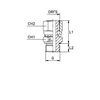 Штуцер FE ORFS 11/16" D08-10 BSP 1/4" (обжатая гайка)