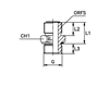 Штуцер FH D06 ORFS 9/16 BSP 1/2