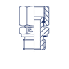 Штуцер FNE JIC 1/2" М 12х1.5