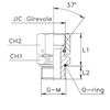 Штуцер FNH JIC 9/16" BSP 1/4
