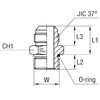Штуцер FRLG JIC 9/16" UNF3/4"
