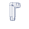 Штуцер FRM90 JIC 7/8 M22x1.5 удлин. o-ring