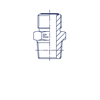 Штуцер ORFS 1.3/16" NPT 3/4"