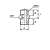 Штуцер ORFS 9/16" NPT 1/8"