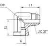 Штуцер P90 JIC 1.1/16" BSP 3/4"