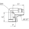 Штуцер P90 JIC 7/8" NPT 1/2"