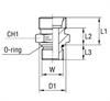 Адаптер прямой FA DL15 UNF 3/4" (корпус) арт. 100908.1