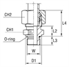 Адаптер прямой FA DS20 UNF 1-1/16" (корпус) арт. 100920.1