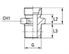 Адаптер прямой FB DL12 BSP 1/4" (корпус) арт. 100331.1