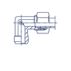 Вварной угловой ниппель 90° DL22 в сборе арт. 105810