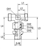 Ввертной тройник DS16 BSP 1/2" тип E (корпус) арт. 605119.1