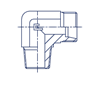 Ввертной угловой штуцер 90° DS12 NPT 3/8" (корпус) арт. 102117.1