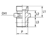 Ввертной штуцер FC DL10 NPT 3/8" (корпус) арт. 101829.1